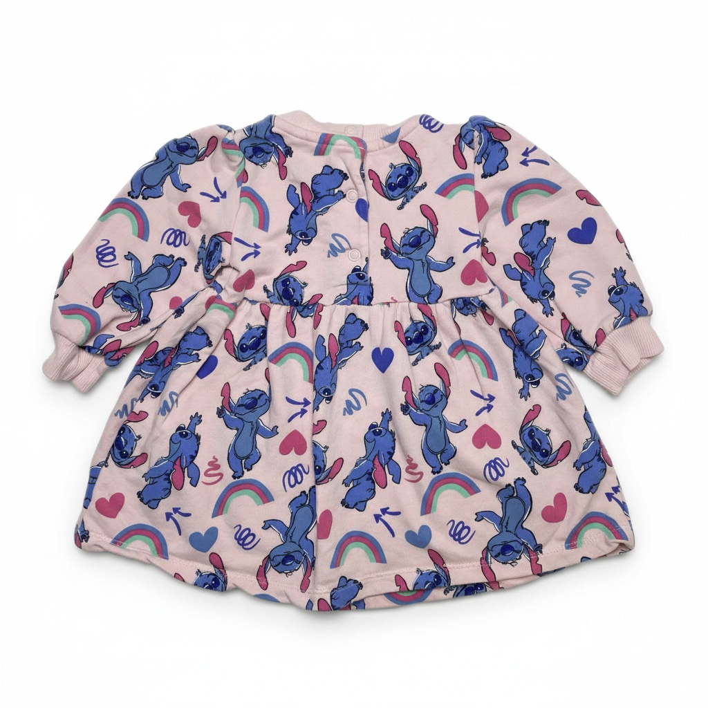 Vestido Stitch Rosa Primark 3-6M