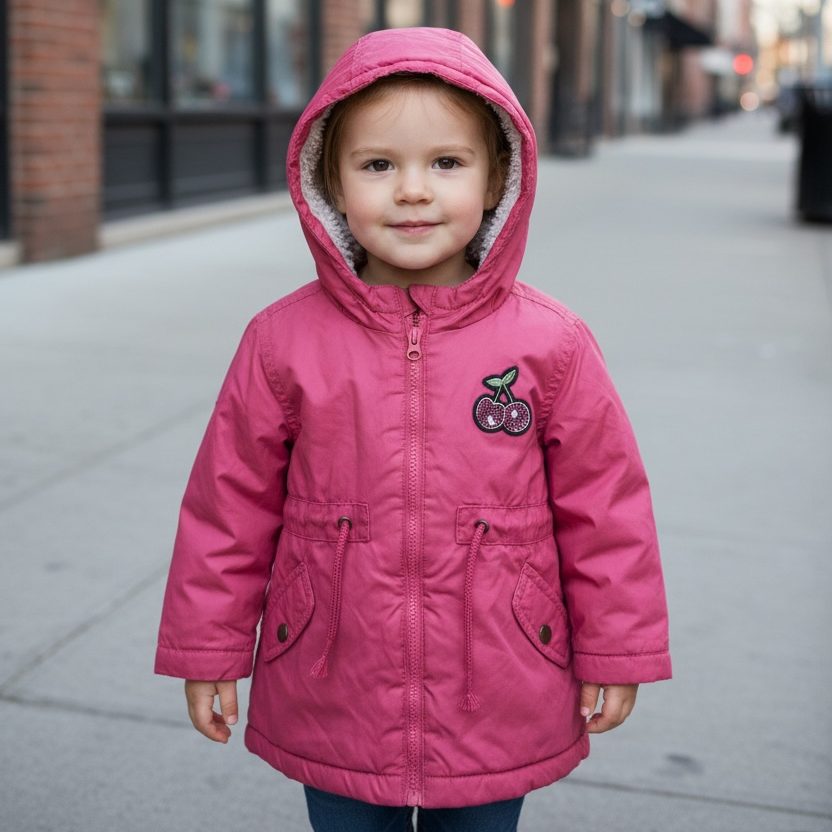 Casaco c/capuz Rosa Sfera 12-18M