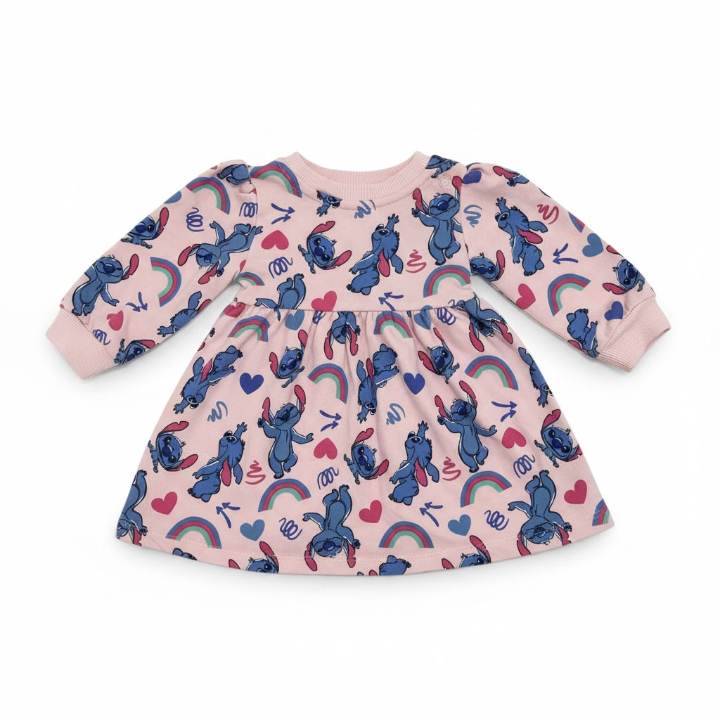 Vestido Stitch Rosa Primark 3-6M