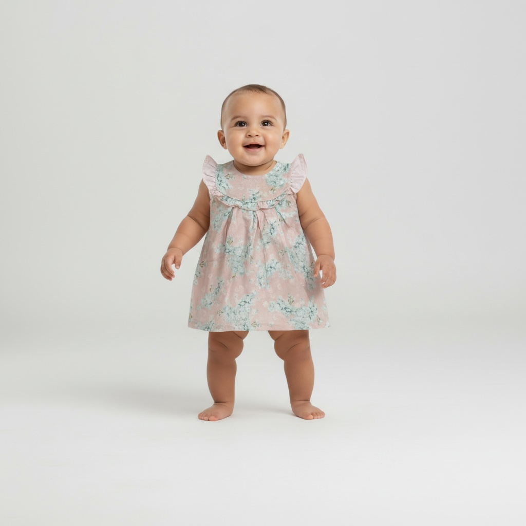 Vestido Floral Rosa Lux Junior